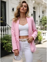 Dámské elegantní sako rozepínací růžové FashionStreet PY0146