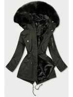 DAMSKA KURTKA PARKA ZIMOWA Z KAPTUREM KHAKI model 21242674 - S'WEST