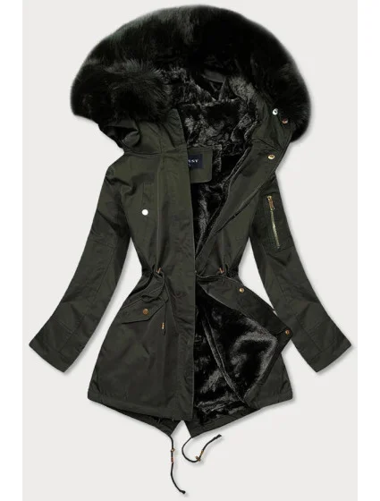 DAMSKA KURTKA PARKA ZIMOWA Z KAPTUREM KHAKI model 21242674 - S'WEST