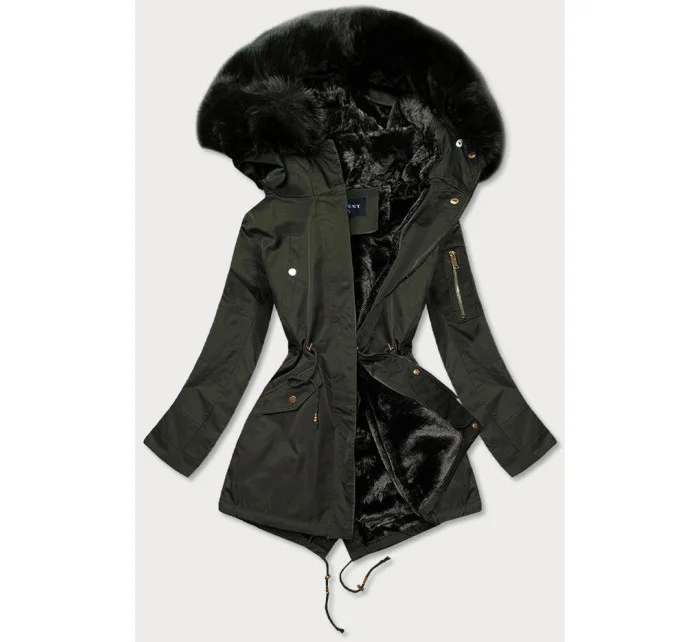 DAMSKA KURTKA PARKA ZIMOWA Z KAPTUREM KHAKI model 21242674 - S'WEST