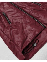 kurtka damska pikowana z kapturem Goodlookin ciemny czerwony model 22003980 - S'WEST