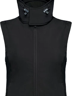 B&C Hooded Softshell Gilet /women Dámská 3-vrstvá softhellová vesta 01.0939 black