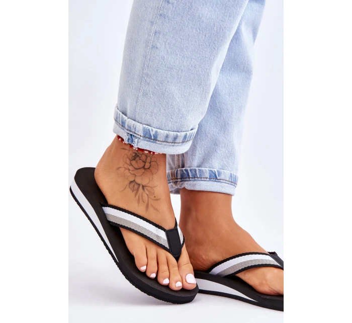 Dámské žabky na platformě Big Star model 21610806 Černá - Big Star Shoes Dámské žabky na platformě Big Star model 21610806 Černá - Big Star Shoes