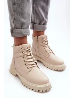 Dámské zipové zateplené trapery Gremiva Beżowe Dámské zipové zateplené trapery Gremiva Beżowe