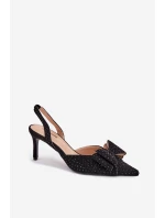 Lodičky S  A Mašlí Černé model 21698830 - Boto