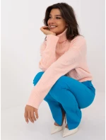 Sweter AT SW brzoskwiniowy model 20459085 - FPrice Sweter AT SW brzoskwiniowy model 20459085 - FPrice