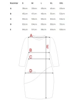 B083 Oversized šaty s přední kapsou - šedé