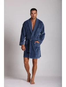 Krátký pánský župan VELUR 711