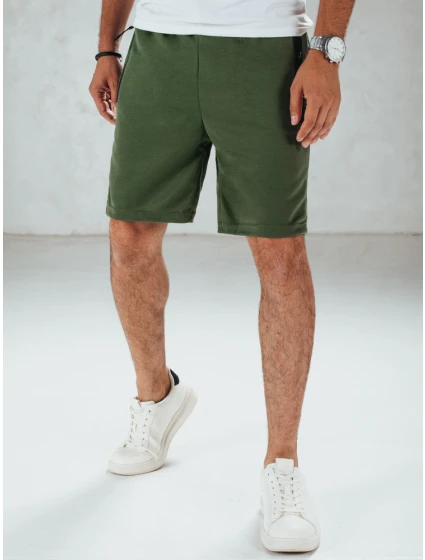 FashionStreet pánské olivové teplákové šortky SX2473