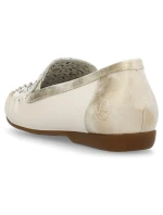 Kožené pohodlné polobotky Rieker W RKR658 beige