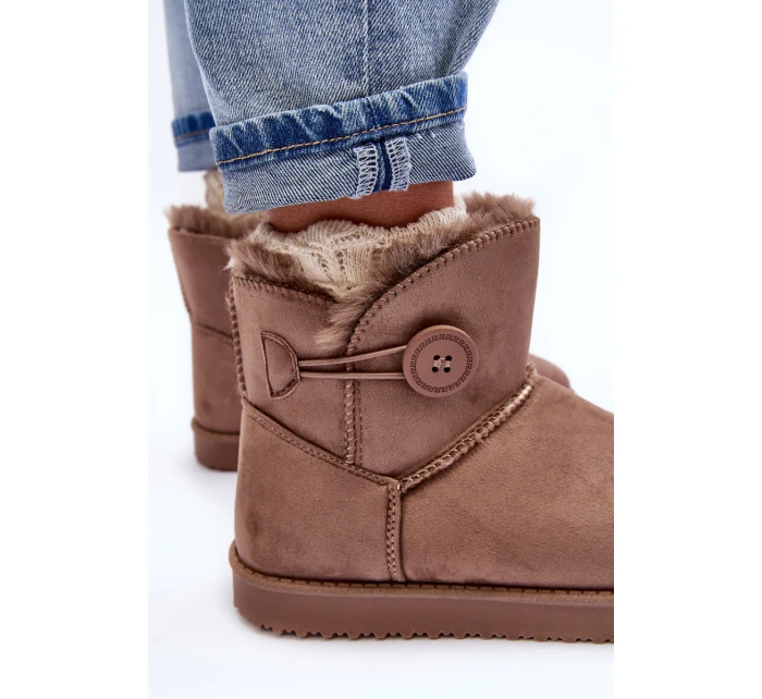 Ocieplane Dámské Sněžáky s Ozdobou Tmavě Bežové Siriol Ocieplane Dámské Sněžáky s Ozdobou Tmavě Bežové Siriol