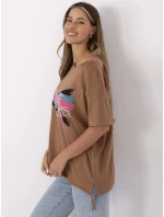 Tričko CLM TS 1019.79 světle hnědé