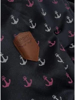 Tmavě modrá teplá rozepínací mikina se vzorem model 21312114 - 6&8 Fashion Tmavě modrá teplá rozepínací mikina se vzorem model 21312114 - 6&8 Fashion