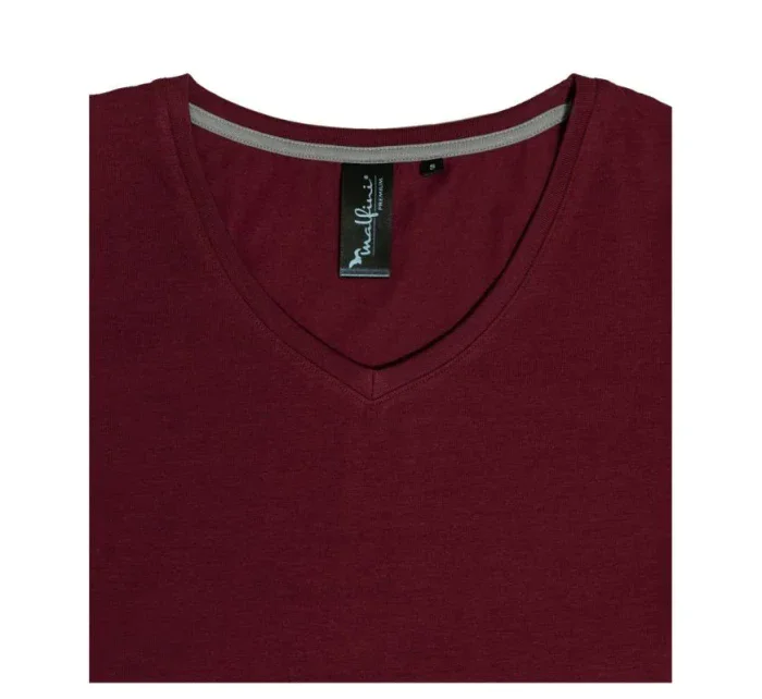 Malfini Action Tričko s výstřihem do V W MLI-70186 garnet