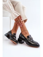 Lakované lodičky na podpatku černé model 21656061 - S.Barski Lakované lodičky na podpatku černé model 21656061 - S.Barski