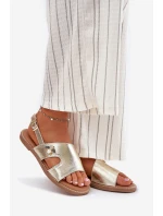 Dámské Ploché Sandály S Dekorativním Detalem Vinceza 17378 Zlaté