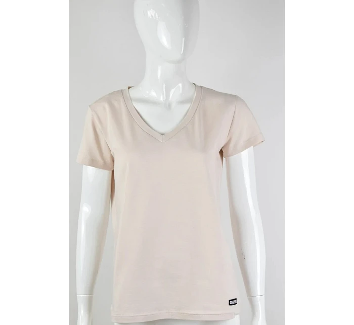 Dámské tričko Serek s krátkým rukávem hnědé - Off Pink