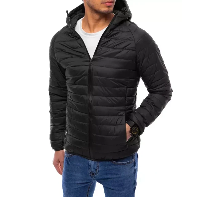 Pánská přechodná prošívaná bunda černá Dstreet TX4010