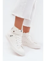 Zateplené Kožené Tenisky BIG STAR V274541FW Bílé Zateplené Kožené Tenisky BIG STAR V274541FW Bílé