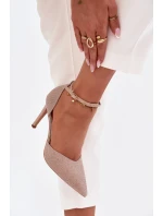 Třpytivé lodičky s páskem model 21788291 - Boto Třpytivé lodičky s páskem model 21788291 - Boto