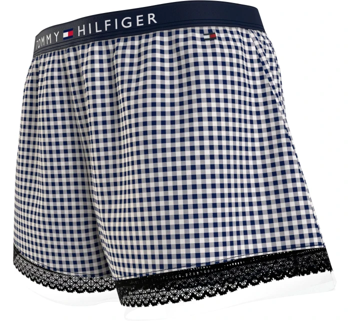 Dámské pyžamové šortky WOVEN SHORT PRINT UW0UW04944 02G tm. modro-bílé - Tommy Hilfiger Dámské pyžamové šortky WOVEN SHORT PRINT UW0UW04944 02G tm. modro-bílé - Tommy Hilfiger