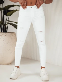 Dámské džínové kalhoty MOLI white Dstreet UY1871