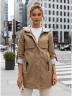 Dámská přechodná bunda parka MEROY tmavě béžová FashionStreet TY4289 Dámská přechodná bunda parka MEROY tmavě béžová FashionStreet TY4289
