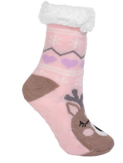 Dětské zateplené ponožky růžové s model 19049442 - Moraj