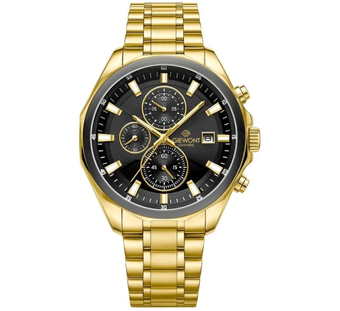 Pánské hodinky Giewont Chronograph Sapphire Gold Black GW7290-B4 Pánské hodinky Giewont Chronograph Sapphire Gold Black GW7290-B4