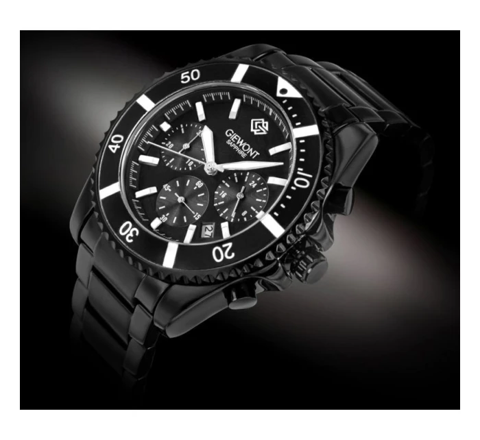 Pánské hodinky Giewont Chronograph Sapphire Black GW3970-B4 Pánské hodinky Giewont Chronograph Sapphire Black GW3970-B4