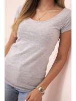 Dámská klasická bavlněná blůza s krátkým rukávem modrá