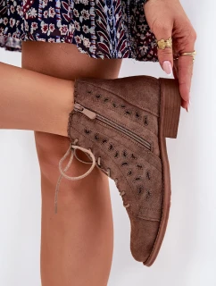 Nízké Boty S Vzorováním S.Barski HY51-185 Hnědé