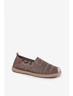 Dámské Otevřené Espadrilky Textilní Khaki Candessa