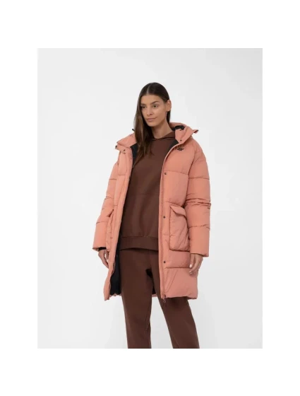 Dámský kabát model 19368081 Pudr růžová - 4F
