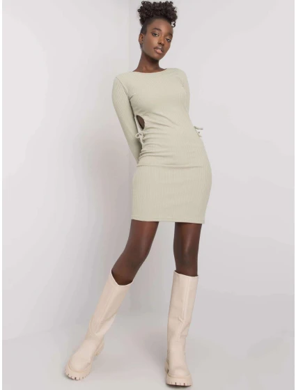 Dámské šaty LK SK model 19392225 pistáciové - Lakerta Dámské šaty LK SK model 19392225 pistáciové - Lakerta