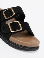 Trendy nazouváky dámské černé platforma Trendy nazouváky dámské černé platforma