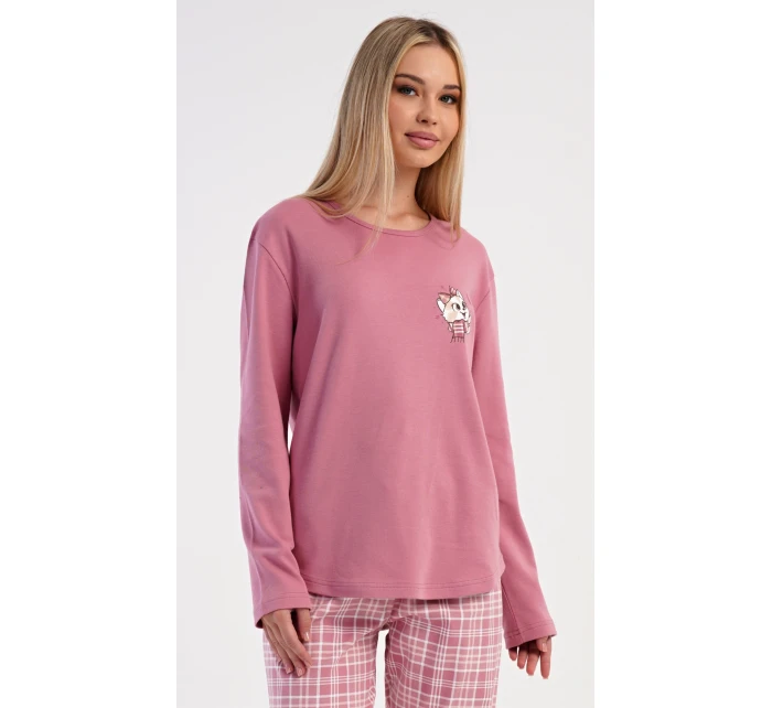 Dámské pyžamo dlouhé model 21475620 se šálou - Vienetta