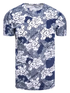 Pánské tričko s potiskem šedé Dstreet RX5114