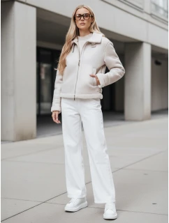 Dámský semišový kabát z ovčí kůže KASAMIRA white FashionStreet TY4739