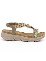 Dámské sandály na podpatku béžové Artiker 58C0001