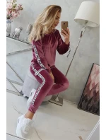 Láska velurová sada tmavě růžová Láska velurová sada tmavě růžová