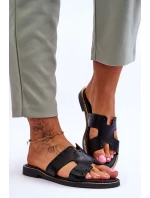 Zazoo 40326 Dámské Žabky S Ozdobnými Výstřihy Černé