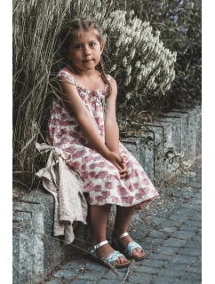 Dětské sandálky se suchým zipem s propletenými pásky modré Dianttha