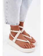 Dámské sandály na platformě bílé model 22038406 - Boto