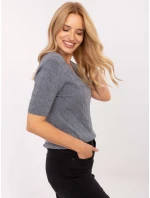 Sweter PM SW B model 21305710 ciemny szary - FPrice Sweter PM SW B model 21305710 ciemny szary - FPrice