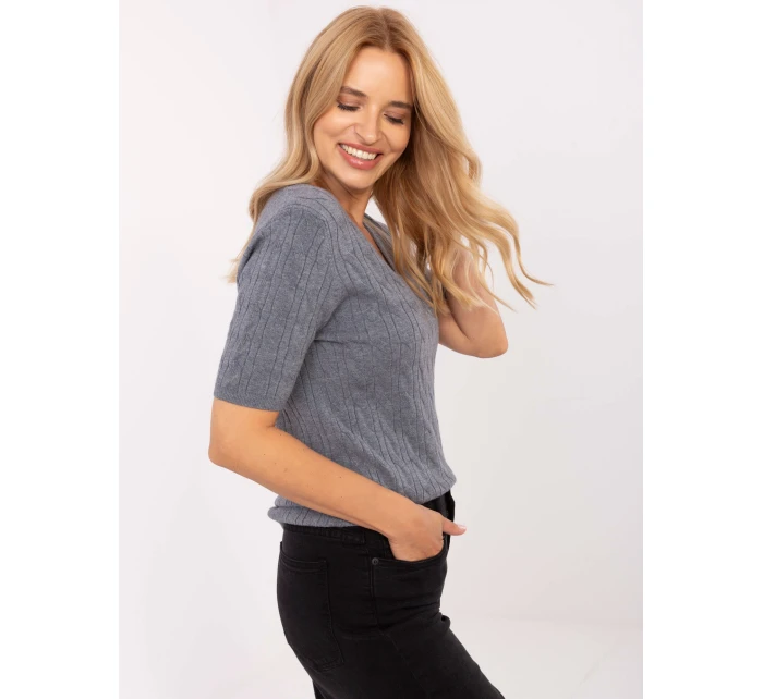 Sweter PM SW B model 21305710 ciemny szary - FPrice Sweter PM SW B model 21305710 ciemny szary - FPrice