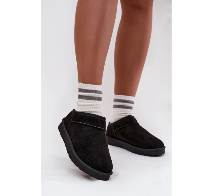 Dámské sněhule Serenne s kožešinou – černé Dámské sněhule Serenne s kožešinou – černé