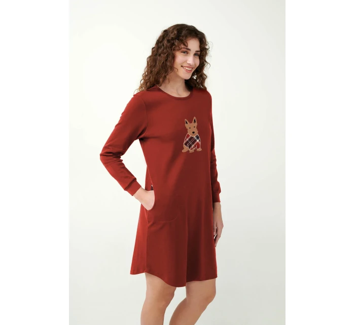 Vamp - Vánoční noční košile s potiskem skotského teriéra 21512 - Vamp