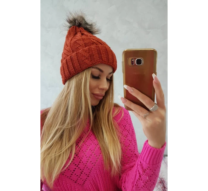 Fleecová kostkovaná čepice K226 červená Fleecová kostkovaná čepice K226 červená