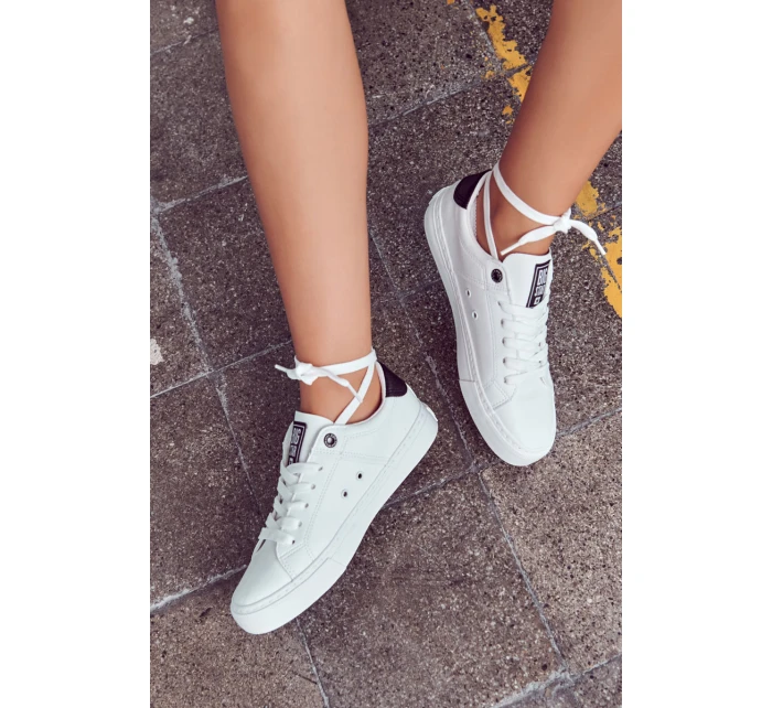 Kožené tenisky Big Star JJ274211 bílé a Černá